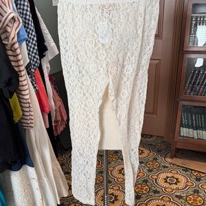 April Cornell White Lace Leggings